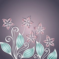 Vector Colored Floral Background Hand Drawn Texture N66