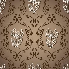 Seamless Floral Pattern (Vector) Hand Drawn Texture N118