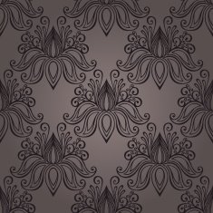 Seamless Floral Pattern (Vector) Hand Drawn Texture N120