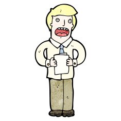 cartoon man giving speech N4