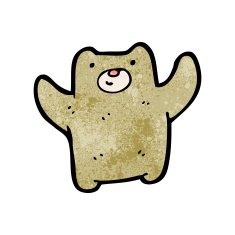 cartoon teddy bear N197