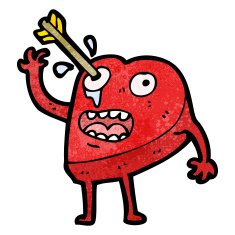 love heart cartoon character N12