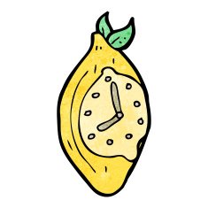 cartoon lemon clock N2