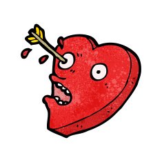 love heart cartoon character N13