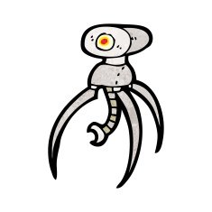 cartoon futuristic robot N8