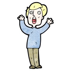 cartoon terrified man N280