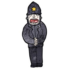 cartoon british policeman N4