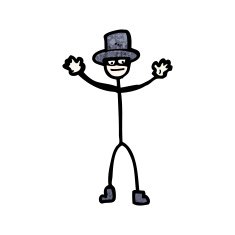 cartoon stick man N6