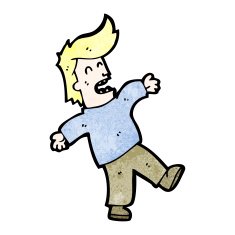 cartoon shocked man N138