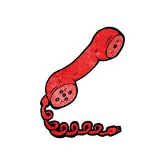 cartoon telephone receiver N6