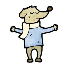 cartoon dog in clothes N2