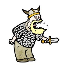cartoon viking man N10