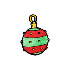 Cartoon Christmas Bauble N84