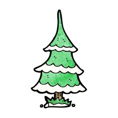 Cartoon Christmas Tree N50