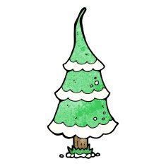 Cartoon Christmas Tree N54