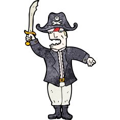 Cartoon Pirate Captain N37