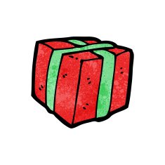 cartoon christmas present N61