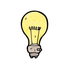 electric light bulb symbol cartoon N2