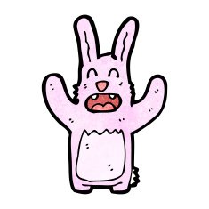 cartoon pink bunny N6