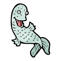 cartoon funny fish N39
