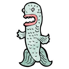 cartoon funny fish N40