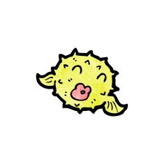 Cartoon Puffer Fish N22
