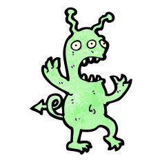cartoon crazy alien N9