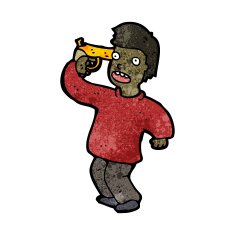 cartoon man with gun to head N6