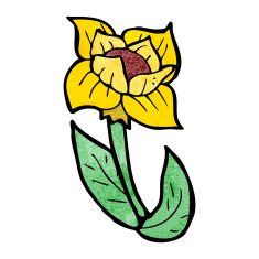 cartoon flower N474