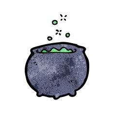 cartoon magic cauldron N10