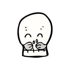 Cartoon Skull N74