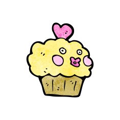 cartoon cupcake N148
