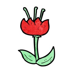 cartoon flower N477