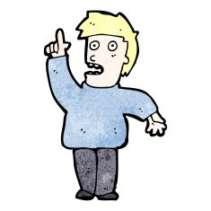cartoon man with idea N170
