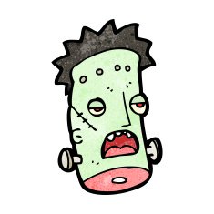 cartoon frankenstein monster head N4