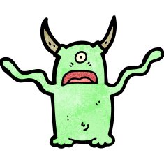 Cartoon monster N122