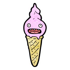 Ice Cream Cartoon Character N10
