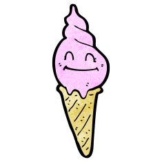 Ice Cream Cartoon Character N11