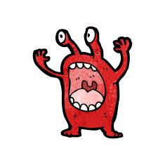 Cartoon monster N123