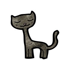 Black Cat Cartoon Character N6