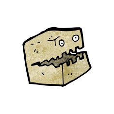 cardboard box cartoon character N7