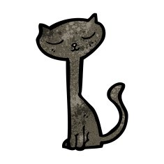 Black Cat Cartoon Character N7