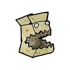 cardboard box cartoon character N8