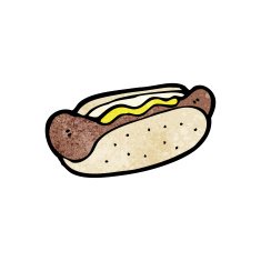 cartoon hotdog N18