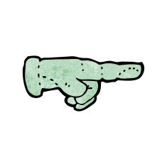 pointing garden glove cartoon N2