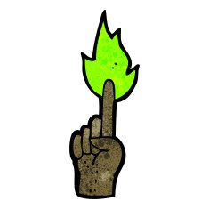 mystic hand symbol cartoon N7