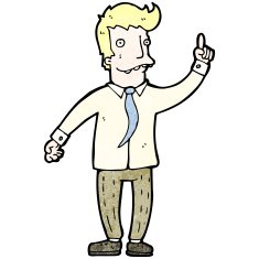 cartoon man with great idea N42