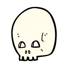 cartoon skull symbol N27