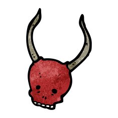 spooky skull cartoon N23