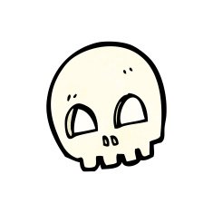 cartoon skull symbol N28